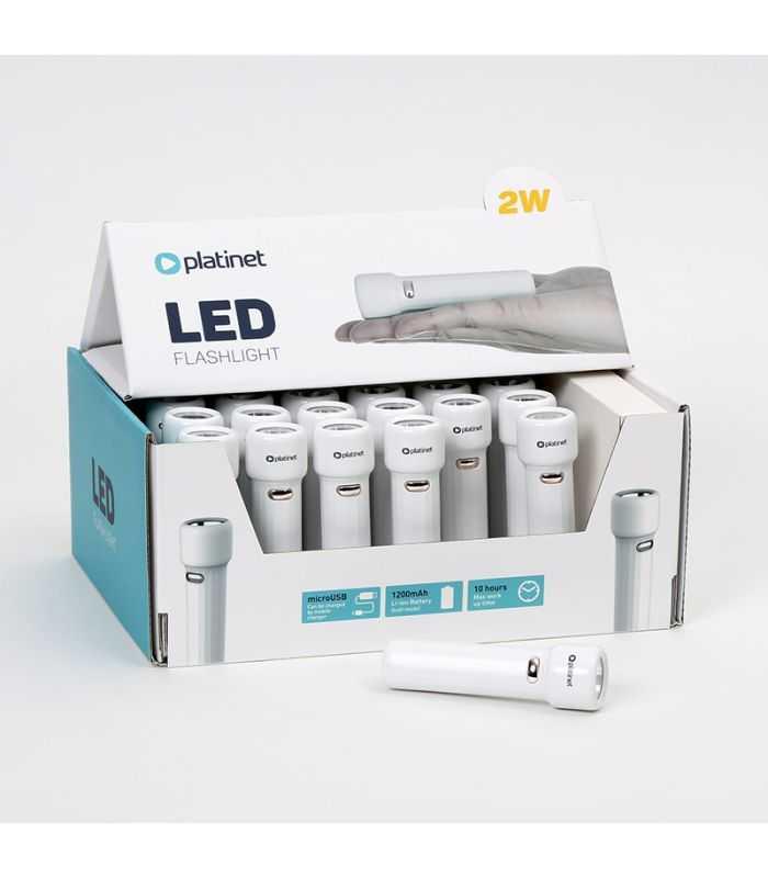 Lanterna Led 2w Acumulator 37v Alb Platinet Paf8931