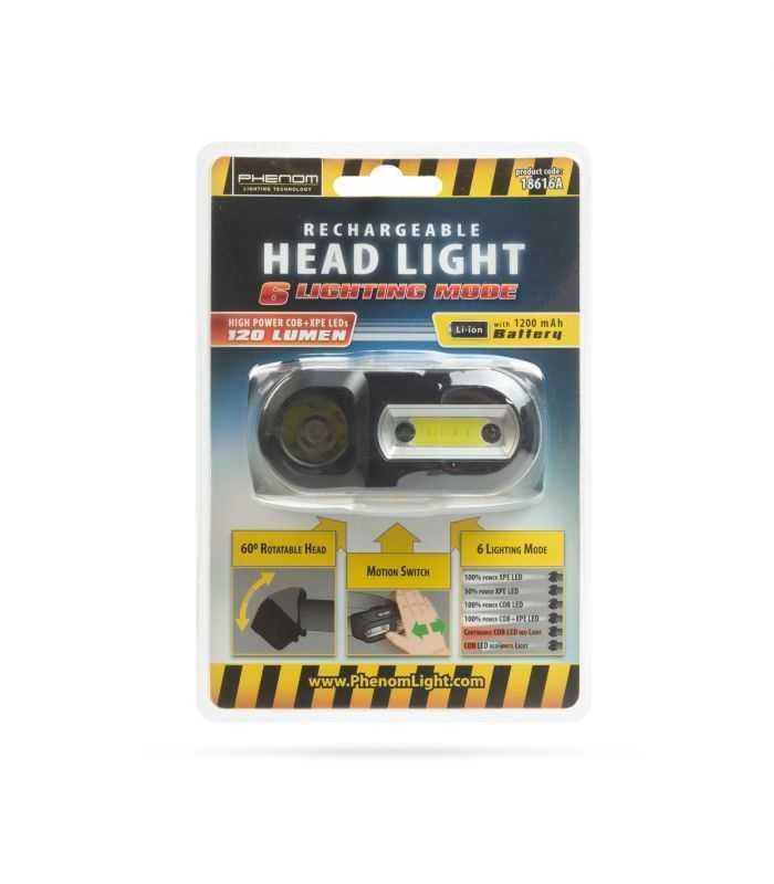 Lanterna Led Cob Xpe 3w 120lm Cu Senzor De Miscare Acumulator Ip54 Phenom