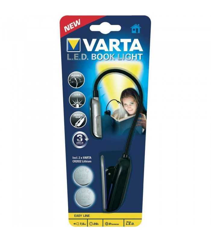 Lanterna LED Varta de citit cu clips 2x CR2032