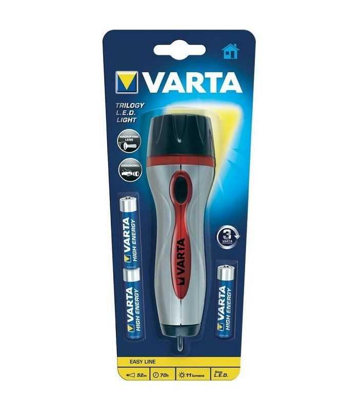 Lanterna Varta Trilogy LED 3x AAA rosu