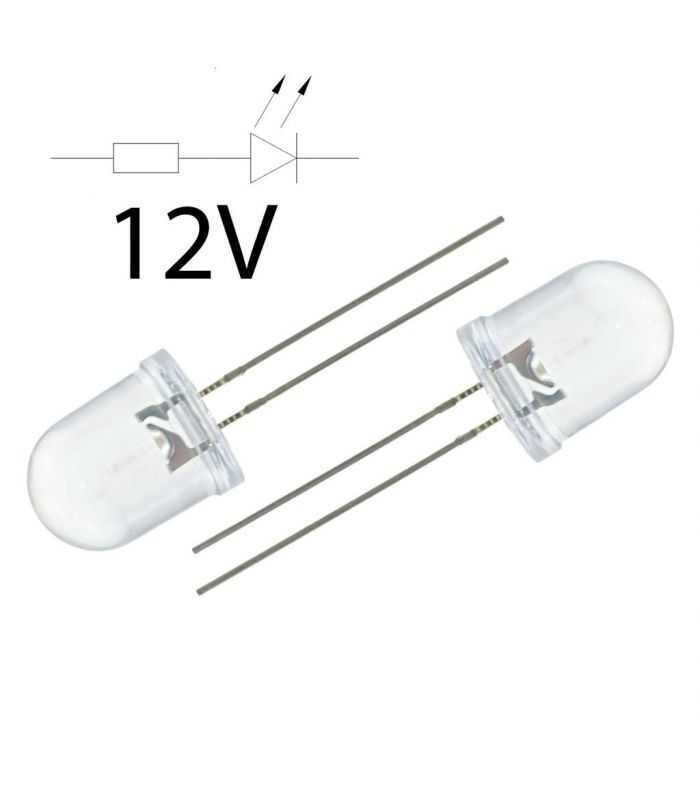 led 10mm alb rece 10 15v 3000 4200mcd 30 parte frontala convex optosupply osw5dka131a 12v 5
