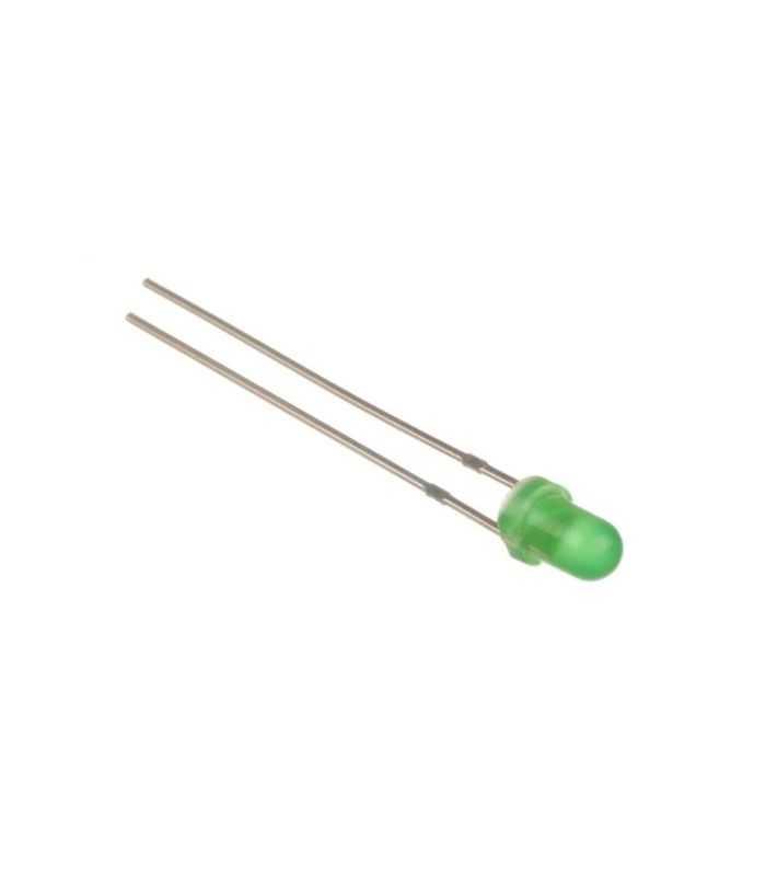 LED 3mm verde 2.1V-3.0V 20mA 567-570 MCD 400-500