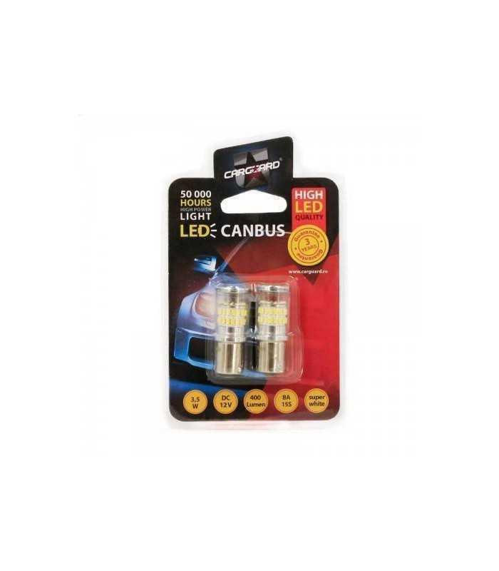led de frana canbus ba15s 12v 35w 400lm 6000k set 2buc can122 carguard 1