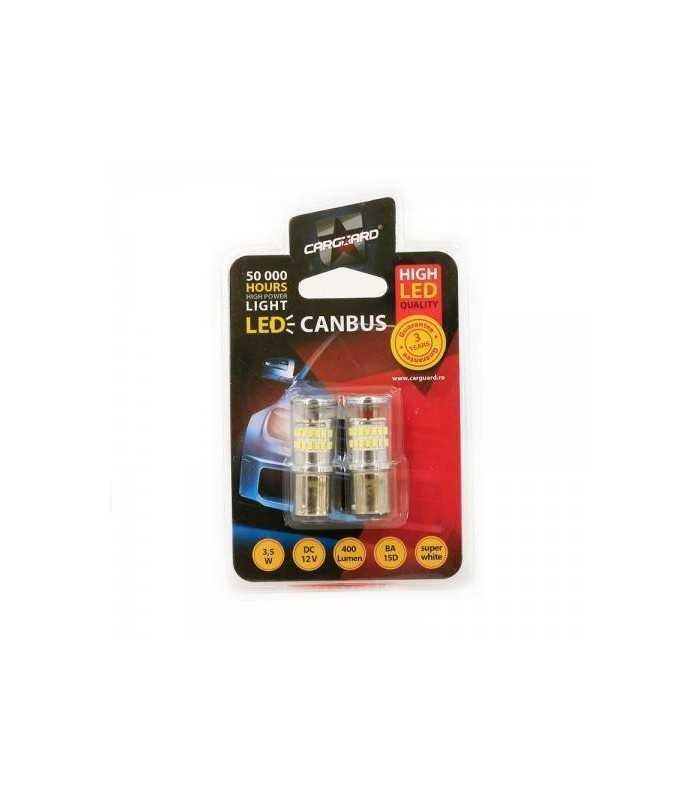 led de frana stop frana canbus ba15d 12v 35w 400lm 6000k set 2buc can124 carguard 3