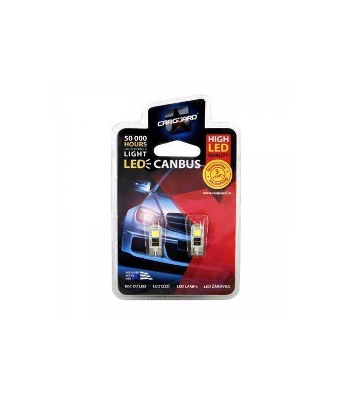 led de pozitie t10 12v 3w 36lm set 2buc can103 carguard 1