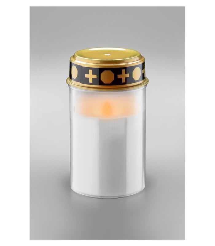 Lumanare Funerara Led Alb Cu Efect Palpaitor Realist Alb Cald 2700k Goobay 64604