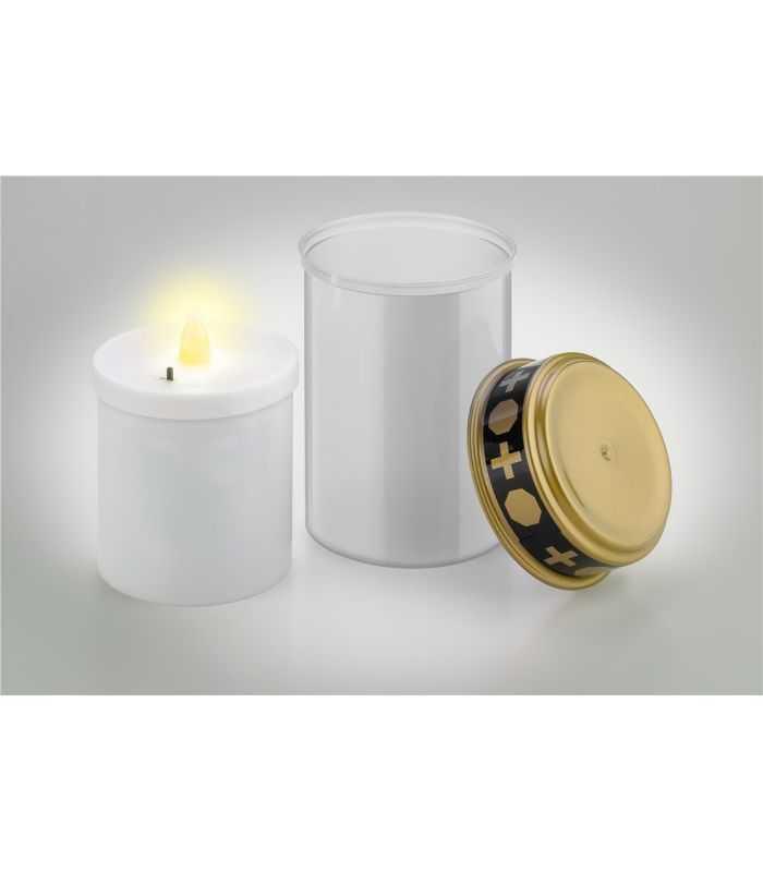 Lumanare Funerara Led Alb Cu Efect Palpaitor Realist Alb Cald 2700k Goobay 64604