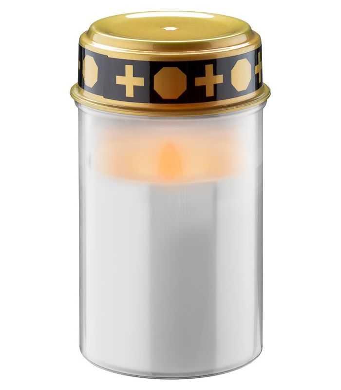 Lumanare funerara LED alb cu efect palpaitor realist alb cald 2700K Goobay 64604