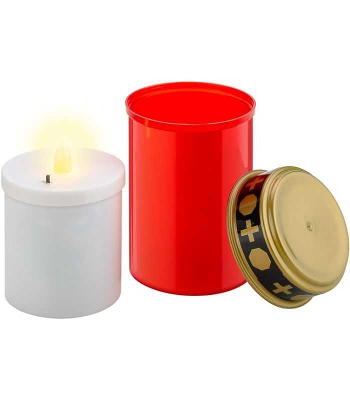 Lumanare Led Candela Rosie Cu Palpaire Cu Baterii 2x Aa Ip44 Goobay 60335