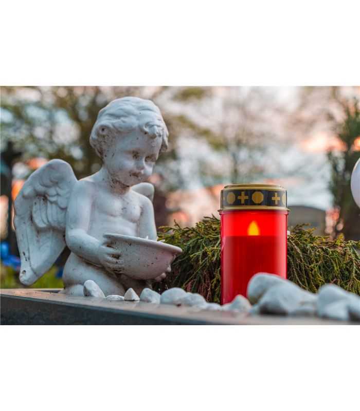 Lumanare Led Candela Rosie Cu Palpaire Cu Baterii 2x Aa Ip44 Goobay 60335