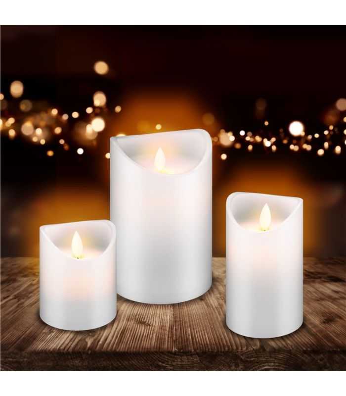 Lumanare Led Real Wax Alb 10x15cm Goobay 66521