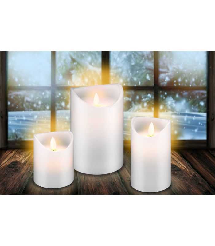 Lumanare Led Real Wax Alb 10x15cm Goobay 66521