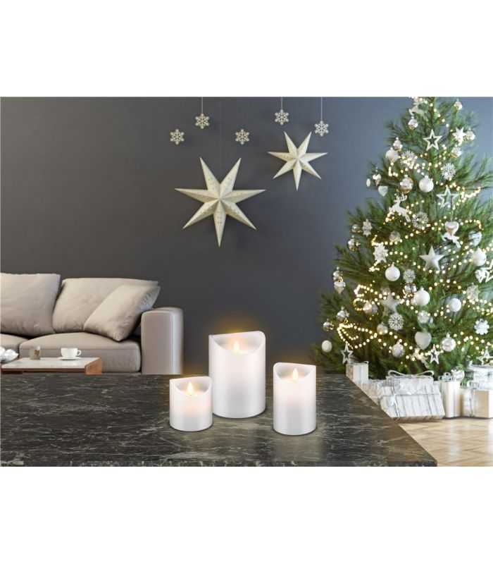 Lumanare Led Real Wax Alb 10x15cm Goobay 66521