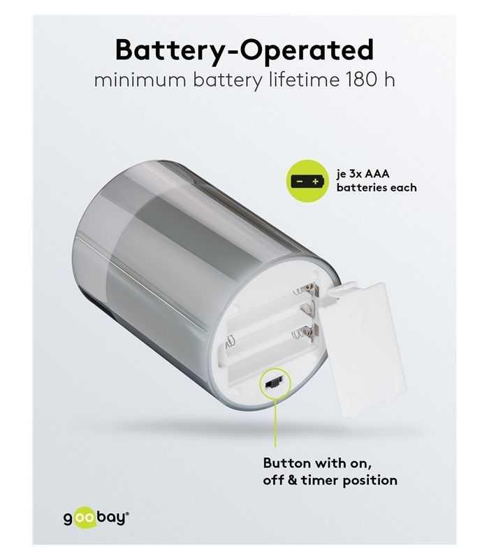 Lumanare Led Real Wax Din Sticla 75x125cm Goobay 60371