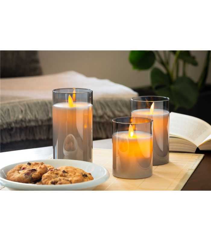 Lumanare Led Real Wax Din Sticla 75x125cm Goobay 60371