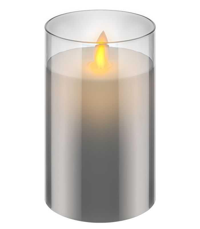 Lumanare LED Real Wax din sticla 7.5x12.5cm Goobay 60371