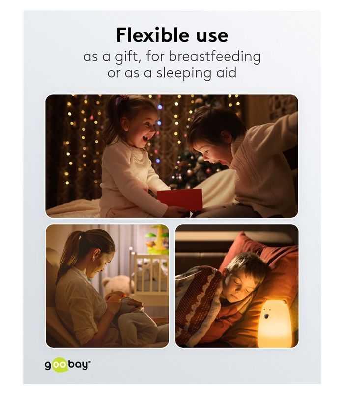 Lumina De Noapte Cu Led Ursul Polar 7 Culori 3 Moduri Lumina Cu Acumulator Goobay 61647