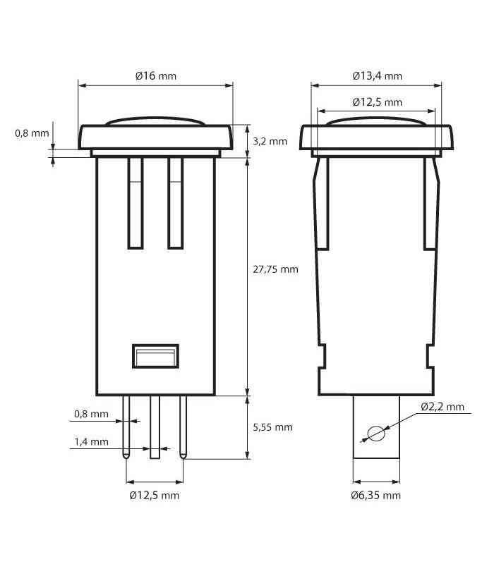 lumina de semnal 39x12 mm 12v lumina albastra led terminal 63mm 07921ke 1