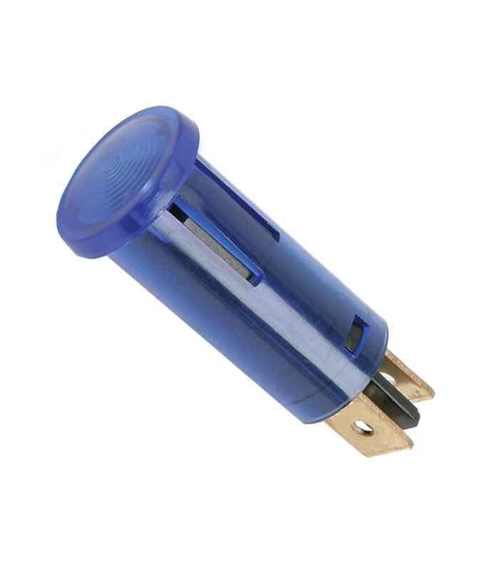 Lumina de semnal 39x12 mm 12V lumina albastra LED terminal 6.3mm 07921KE