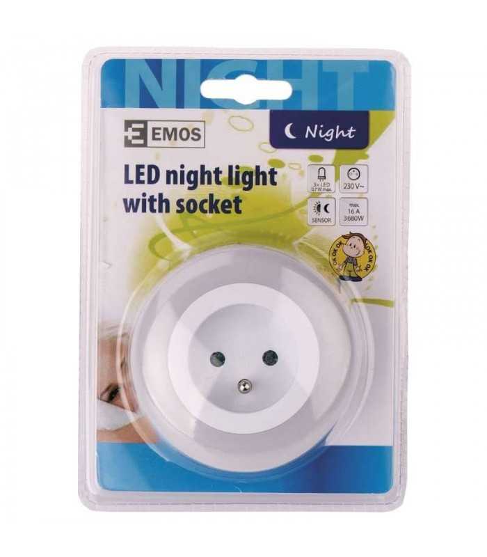 lumina de veghe 3x led 230vac soclu emos 1