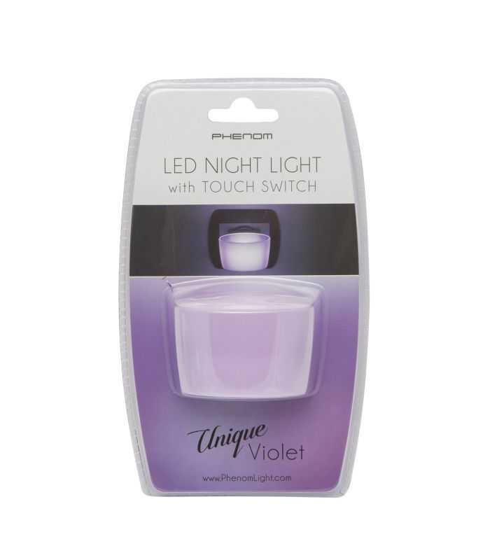 Lumina De Veghe Led Cu Senzor Tactil Violet 1 Led 1w 6x4x5 Cm Phenom