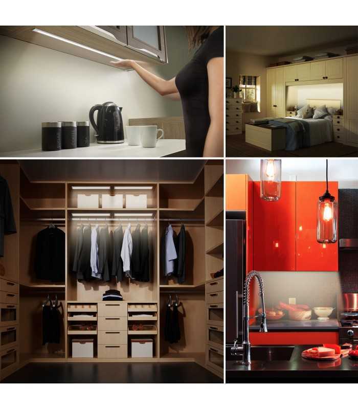 lumina led ultraslim cu senzor de miscare pir 9w 4000k 675lm 600x40x15mm phenom 3