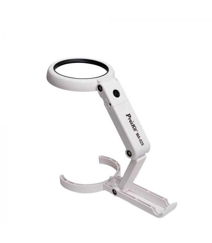 Lupa 3.75X LED USB sau 3x AAA portabila pliabila ProsKit MA-025