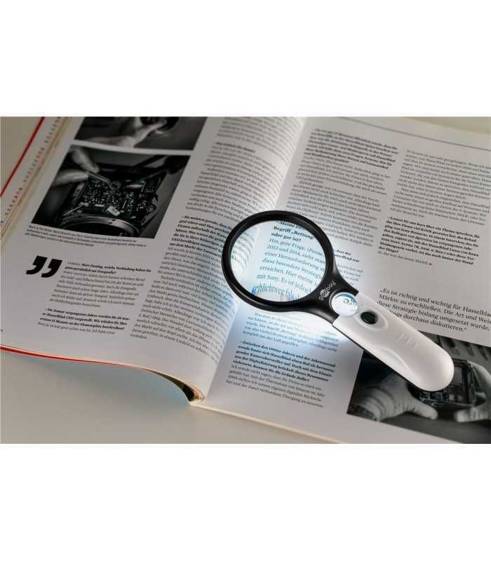 lupa cu led pentru citire alba pentru afisarea detaliilor fine fonturi imagini obiecte extrem de mici goobay 6