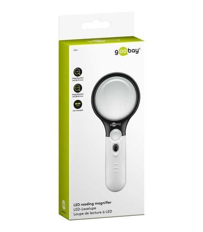 lupa cu led pentru citire alba pentru afisarea detaliilor fine fonturi imagini obiecte extrem de mici goobay 7