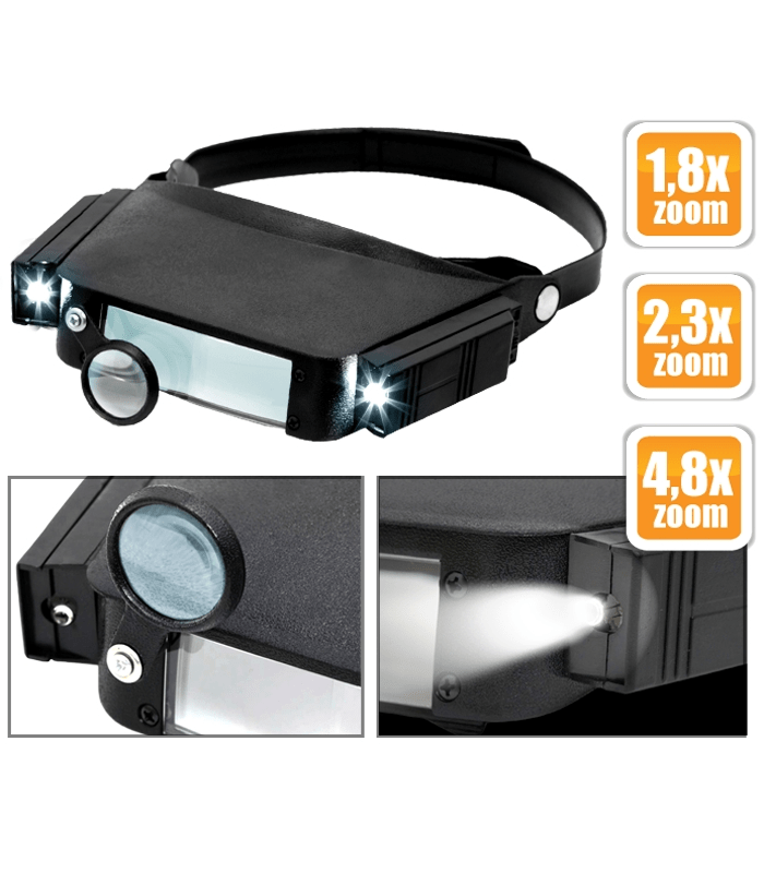 Lupa cu suport capilar si iluminare cu LED HANDY