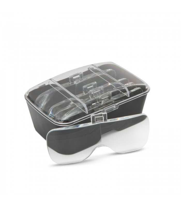 lupa de cap cu iluminare 2x led cu lentila dubla 1x 15x 2x 25x 35x handy 6