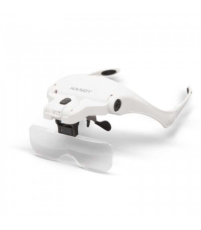 lupa de cap cu iluminare led lentila dubla handy 2