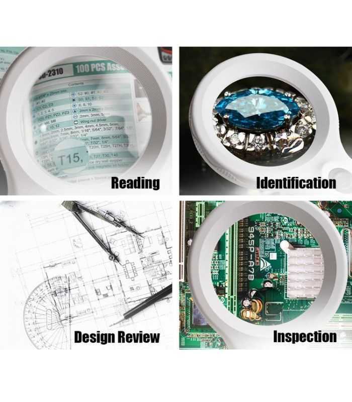 lupa portabila led cu lumina uv proskit 4