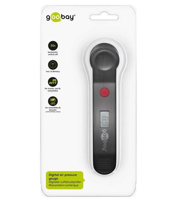 Manometru Digital Pentru Masurare Presiune Pneuri Goobay 59799