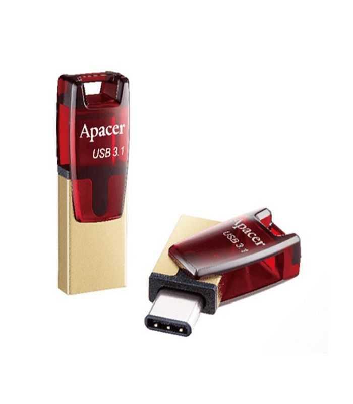 Memorie flash Apacer AH180 USB 3.2 - USB TYPE C 32GB OTG rosu AP32GAH180R-1