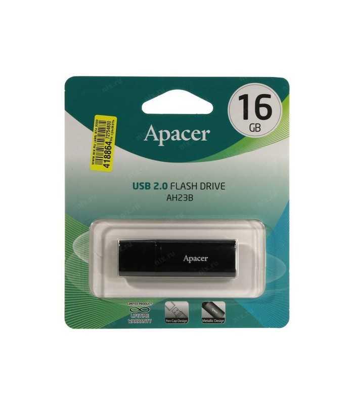 memorie flash usb 20 16gb negru apacer ah23b 4