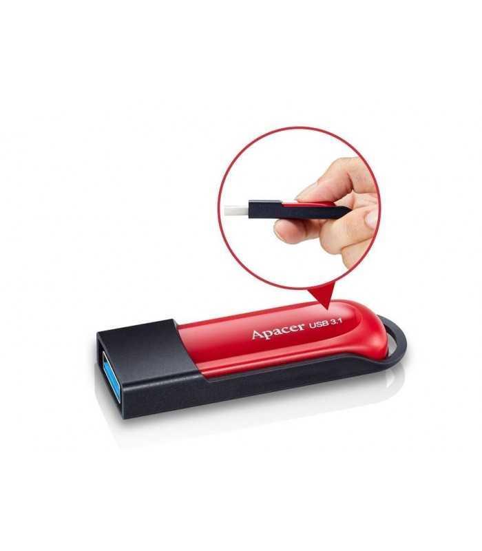 memorie flash usb 31 32gb retractabila rosu apacer ap32gah25ab 1 3