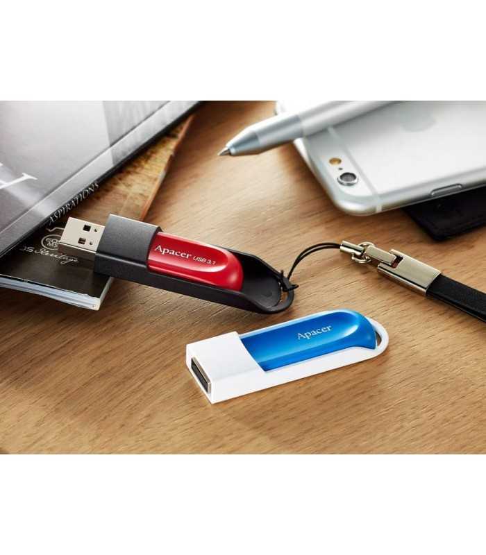 memorie flash usb 31 32gb retractabila rosu apacer ap32gah25ab 1 4