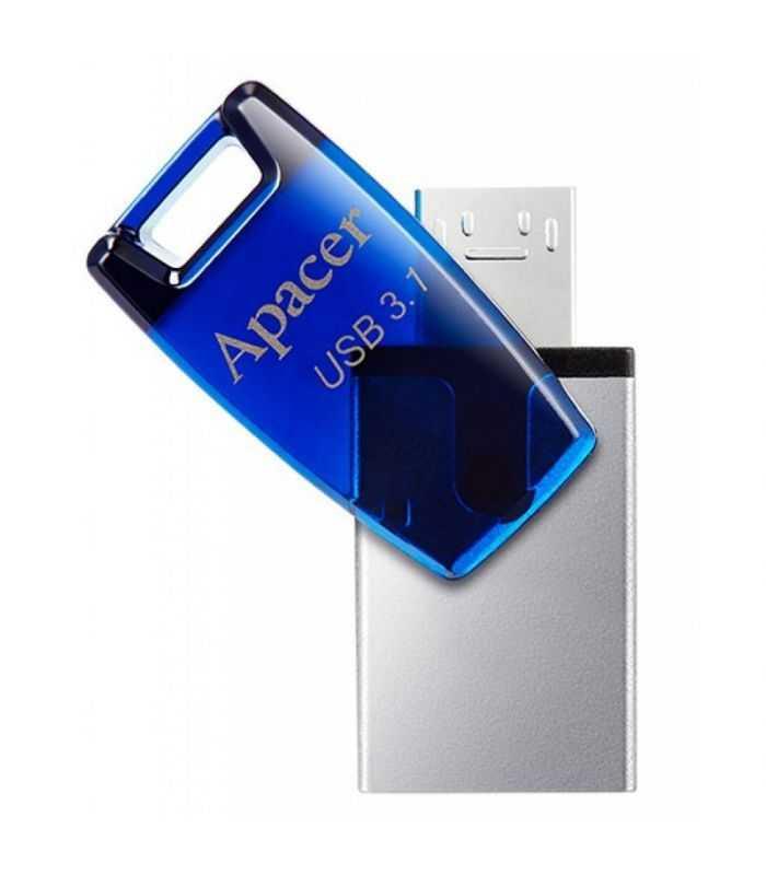 Memorie flash USB 3.1 64GB OTG albastru Apacer AH179BE AP64GAH179U-1
