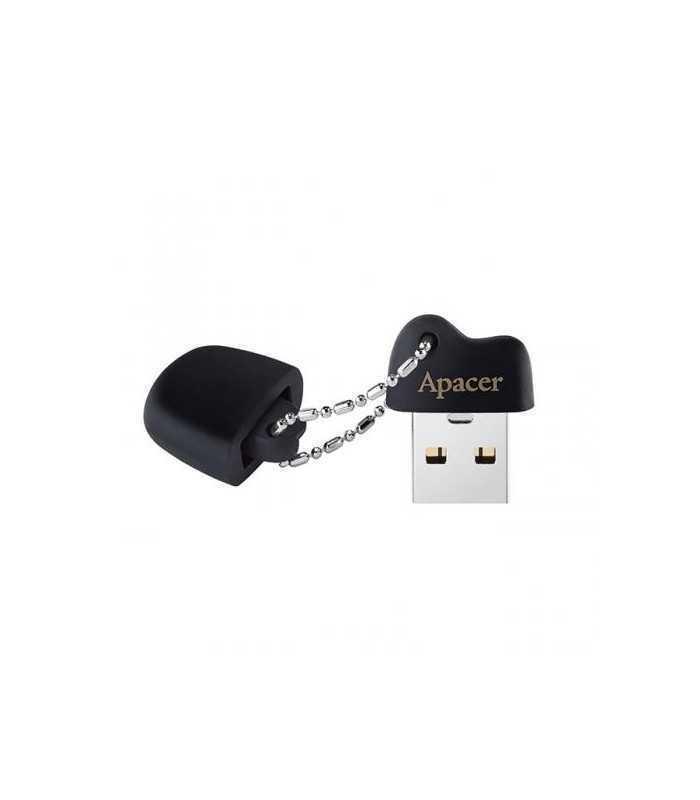 memorie flash usb20 32gb apacer ah118 cu capac si lantisor negru gah118b 1