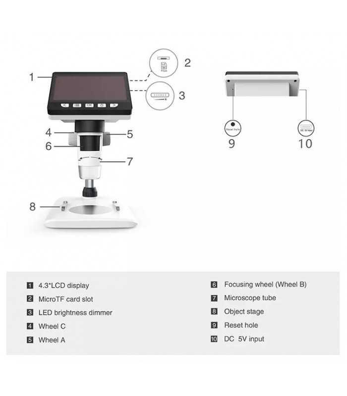 microscop digital 02 bx ecran 43 2mp marire 1000x 5