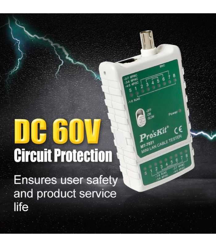 mini tester pentru cablu bnc si retea rj45 proskit 5