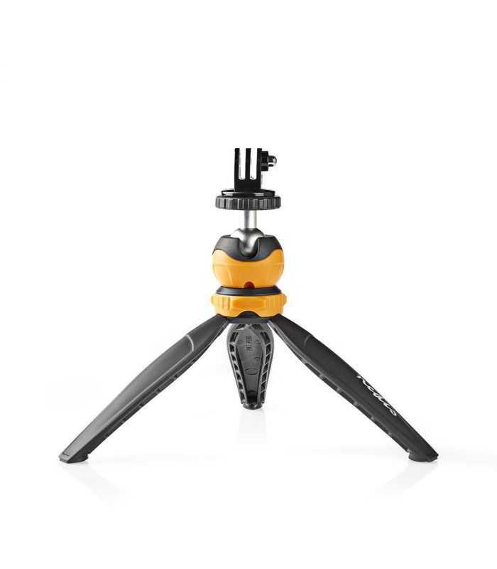 Mini Trepied Ajustabil Pentru Fixarea Telefonului Mobil Max 15kg 16cm Negru Portocaliu Nedis Acmt10bk