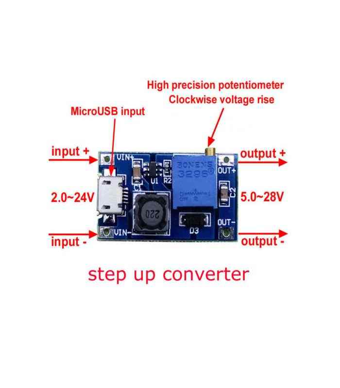 modul dc dc boost de 2a intrare 2 24v iesire pana la 28v 1