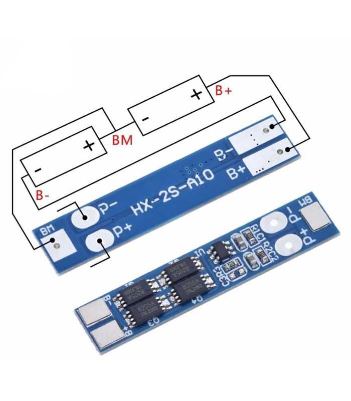 modul protectie incarcare 2x 18650 li ion 8a bms 2s 2