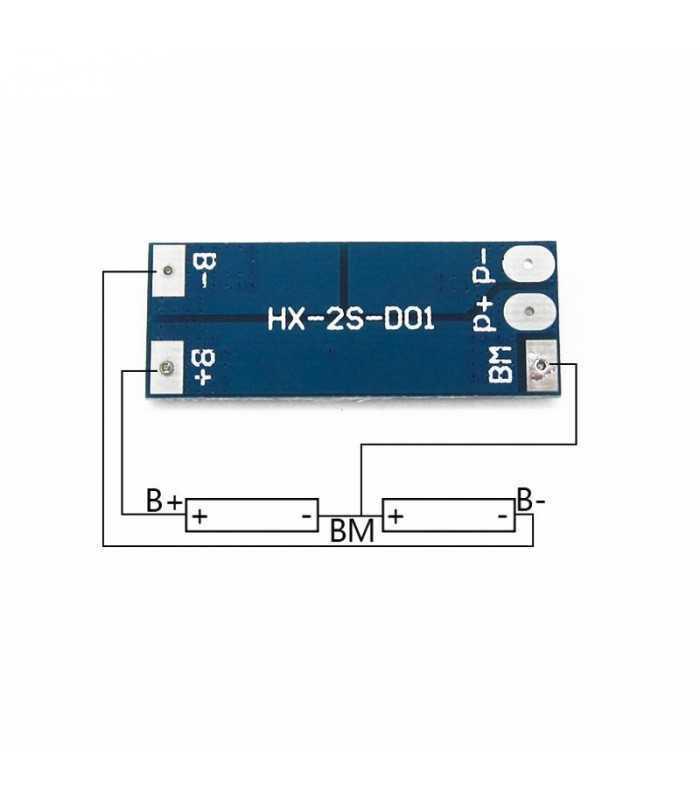 modul protectie incarcare 2x 18650 li ion 8a bms 2s 4