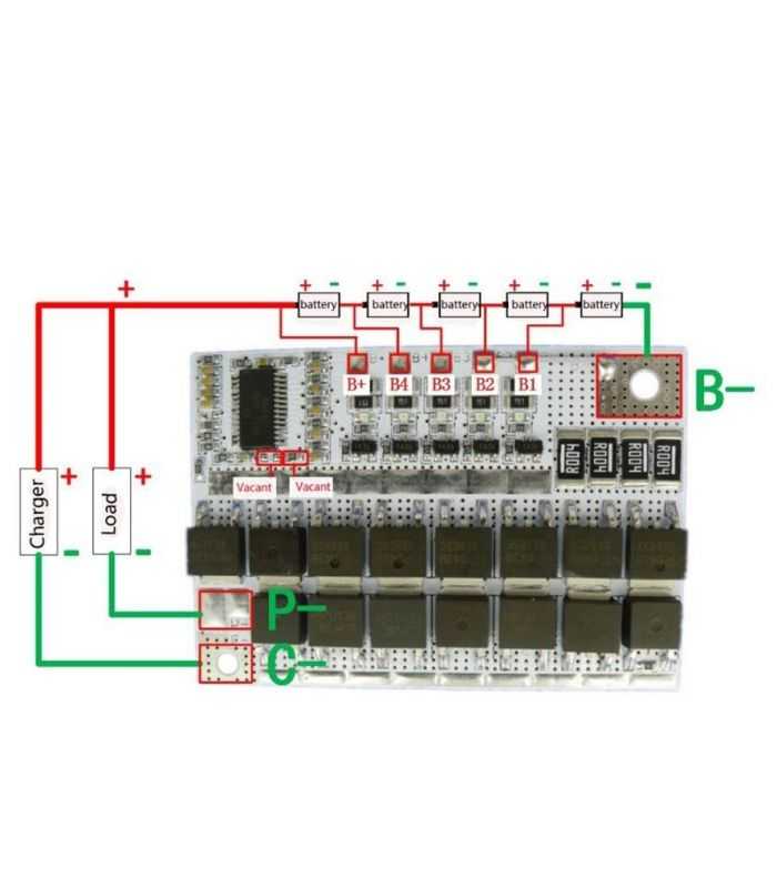 Modul Protectie Incarcare 5x 18650 100a Cu Functie Balanced