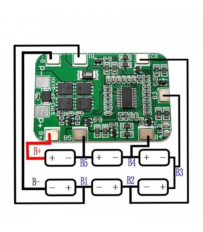 modul protectie incarcare 6x 18650 20a bms 6s 1