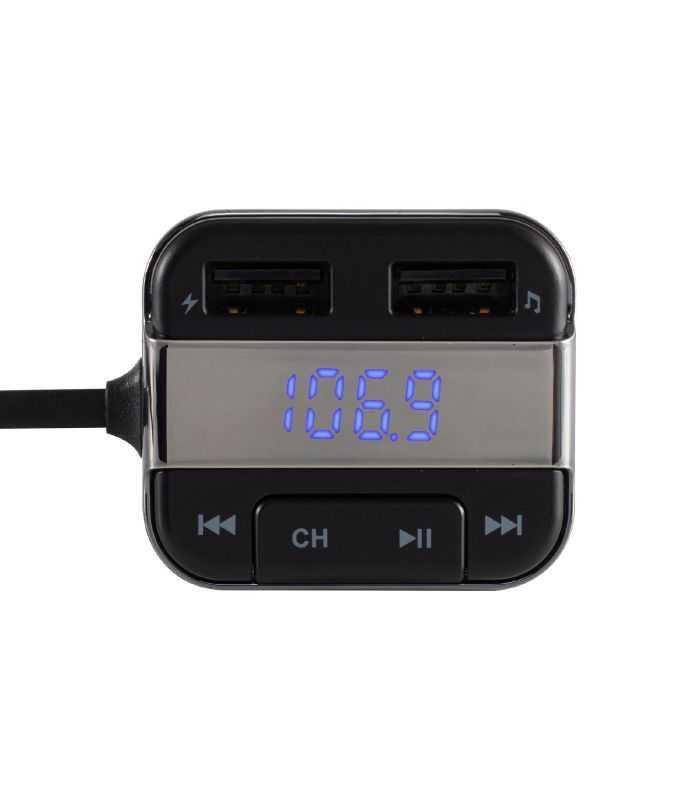 Modulator Fm 5in1 Difuzor Bt Modulator Fm Incarcator Rapid Usb Dublu Player Muzica Voltmetru Baterie Auto