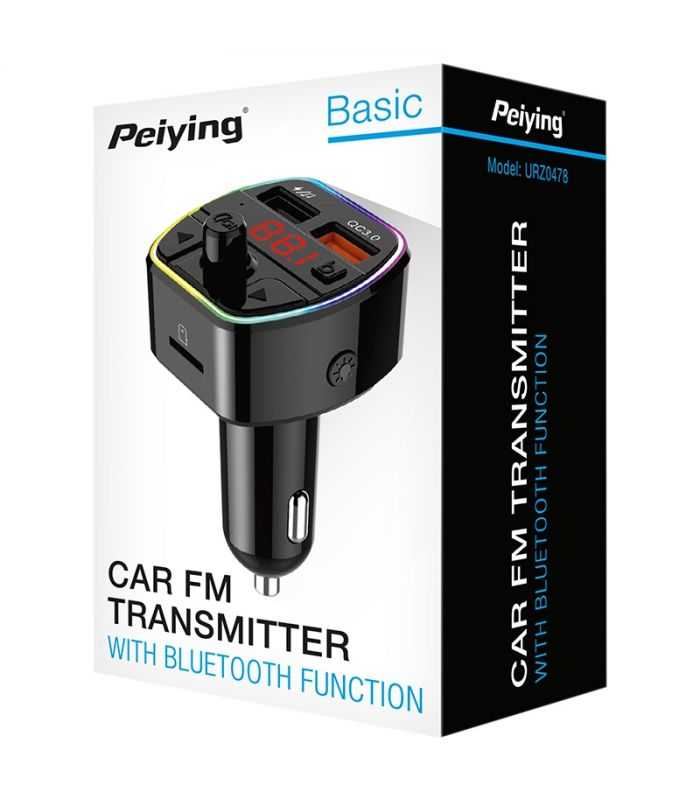 Modulator Fm Audio Bluetooth Qc30 2x Usb Peiying Urz0478